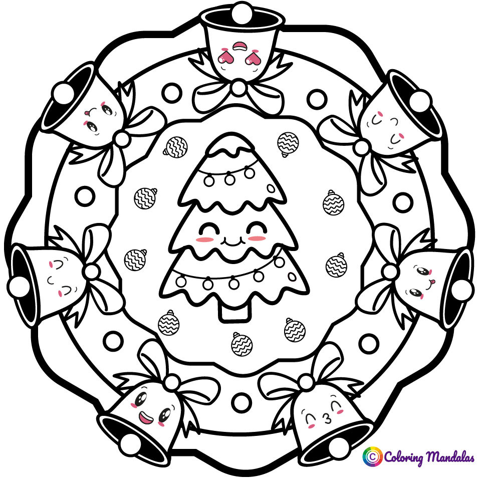 Christmas Mandala coloring page 05 - Christmas Mandalas