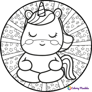 Unicorn Mandala for kids