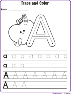 Preschool worksheet letter A