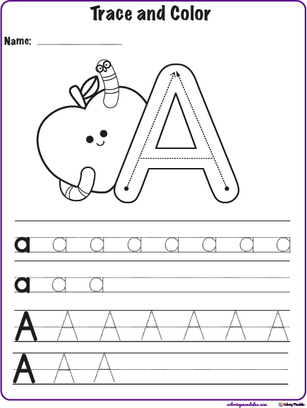 Preschool worksheet letter A