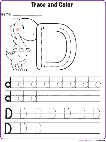 alphabet letter d worksheets for kids