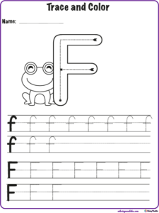 worksheet alphabet letter F
