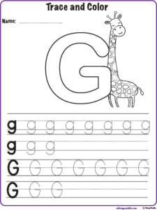 worksheet for kids alphabet letter g