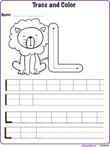 worksheet for kids alphabet letter L