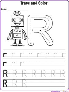 worksheet for kids letter R
