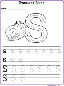 worksheet for kids letter S