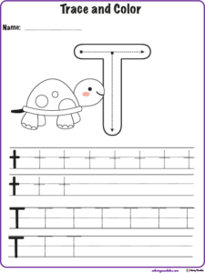worksheet for kids letter T