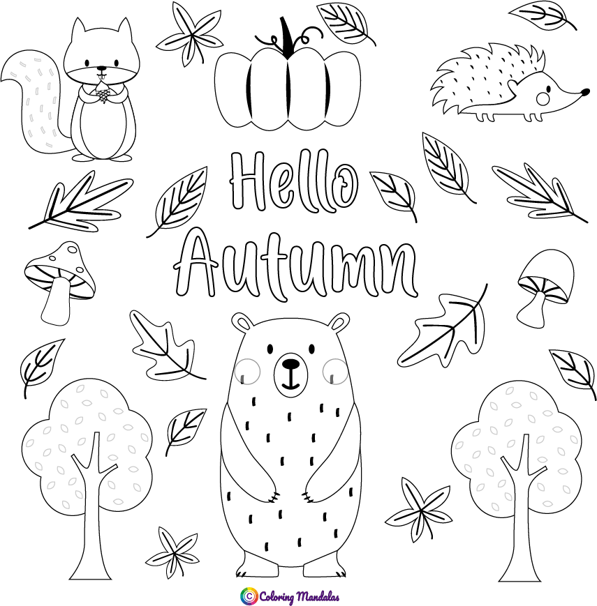 Autumn Colouring Pages For Kids