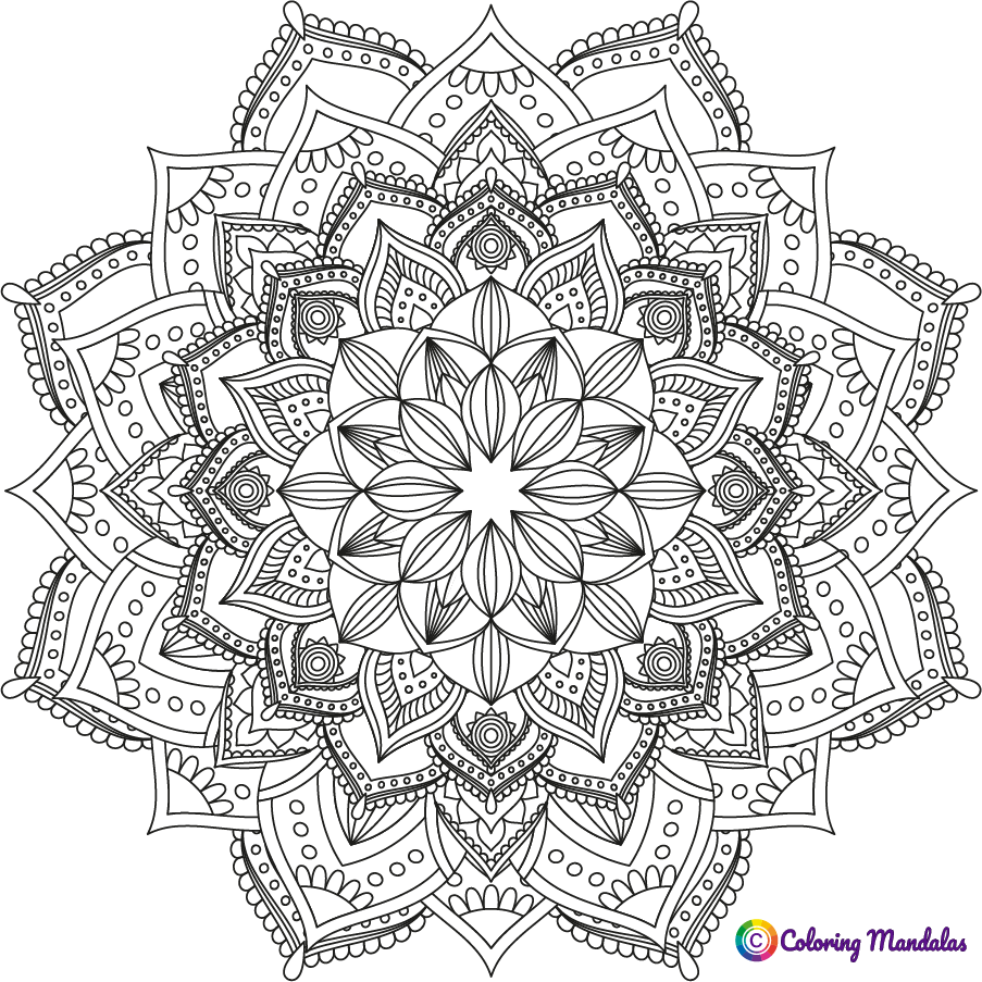 detailed mandala coloring pages