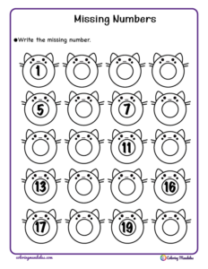 Missing Number Worksheet 06 - Math Worksheet