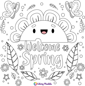 spring coloring page